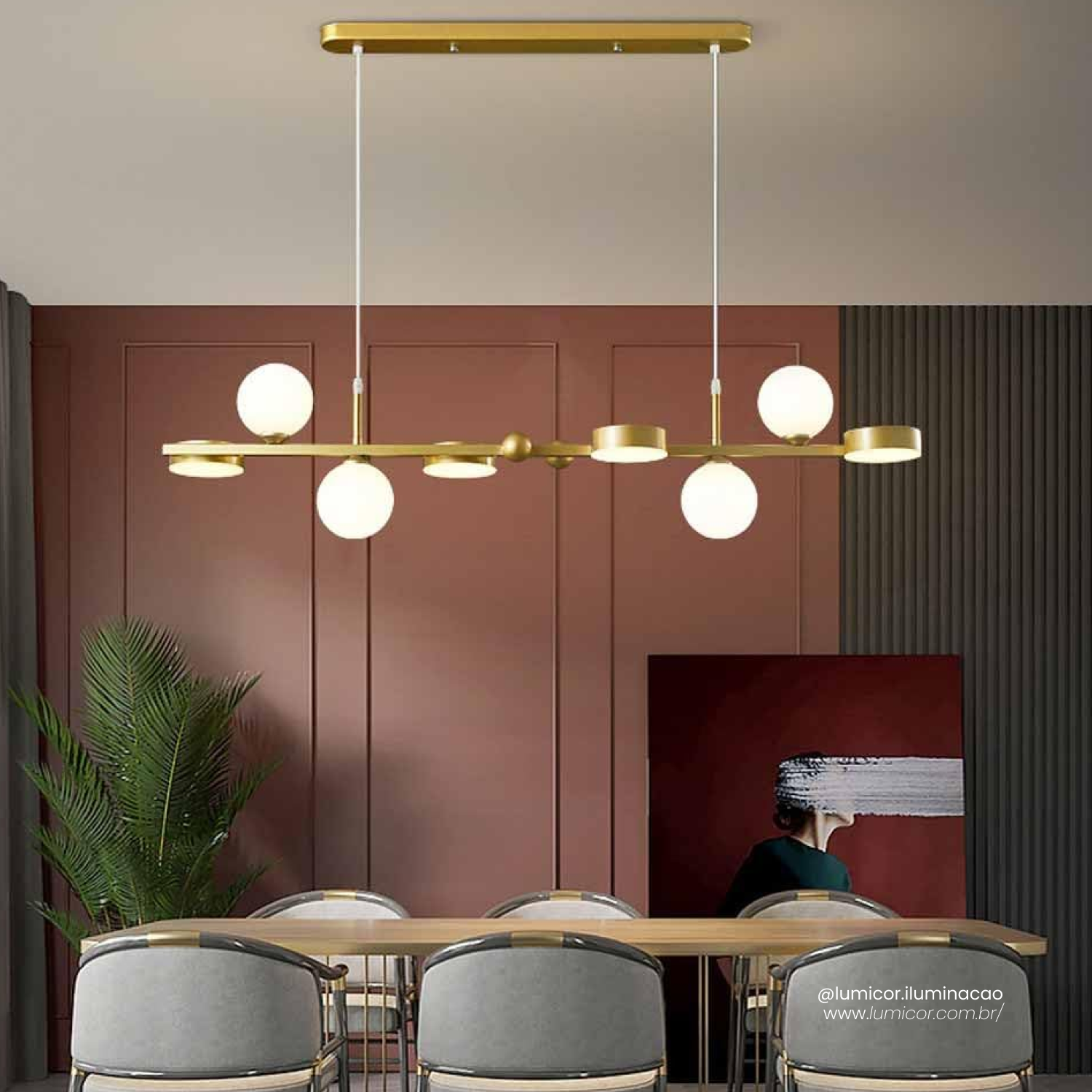 Lustre moderno de teto 153-GD