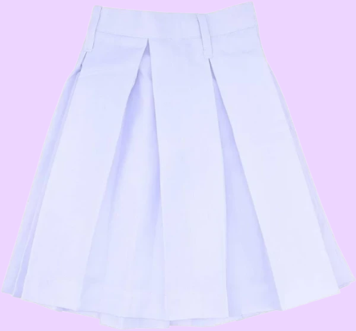 White Pleated Skirt