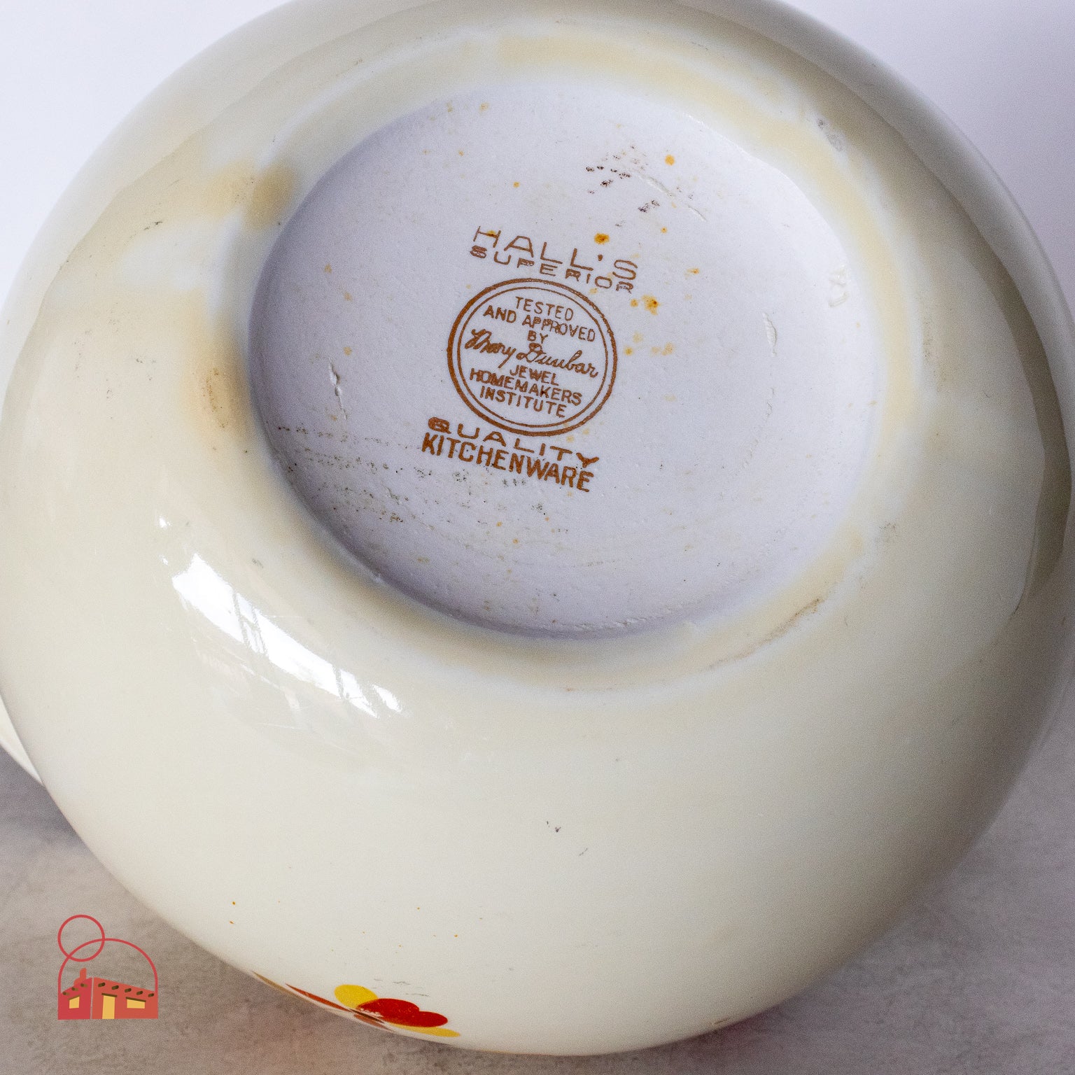 Hall China Autumn Leaf Pattern Ceramic Pitcher