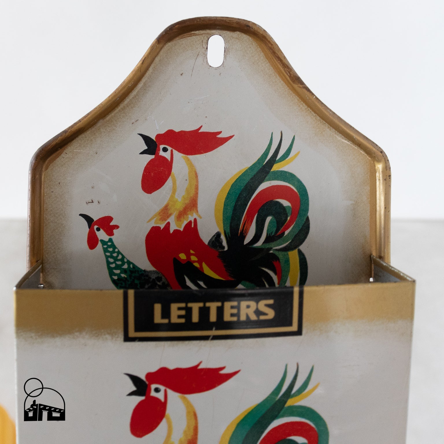Vintage Rooster Wall Mail Holder