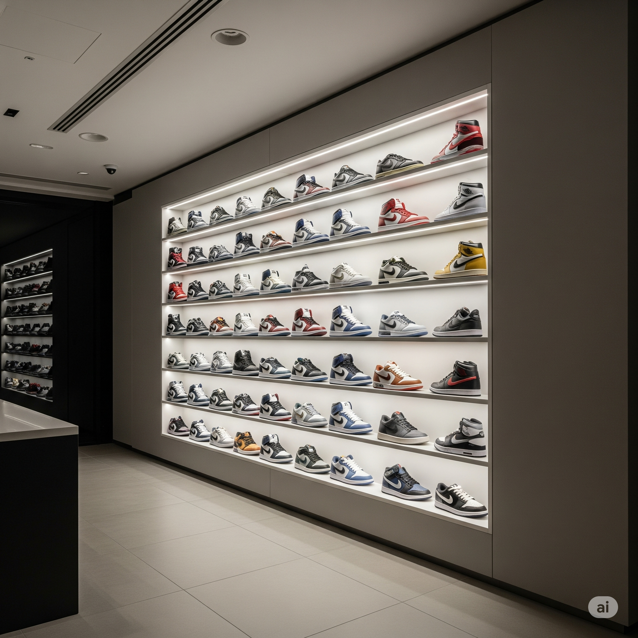 Custom Sneaker Display Wall Design & Build