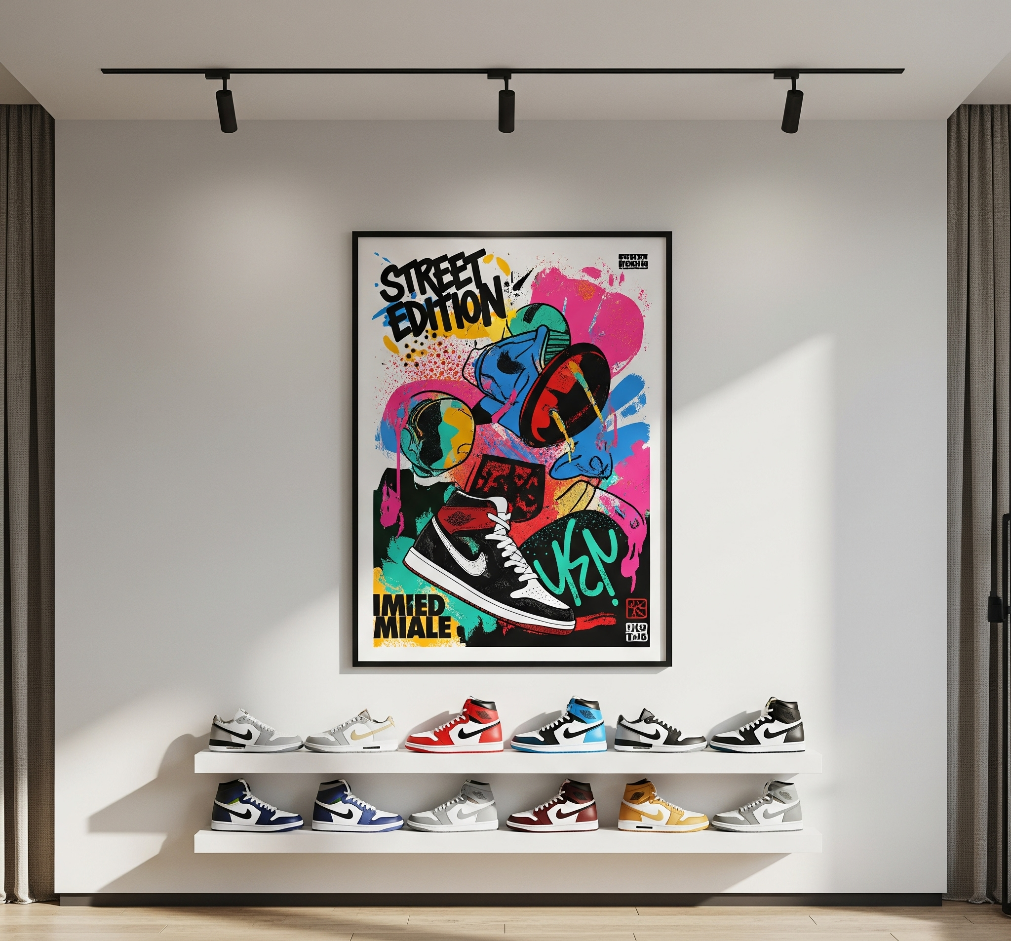 Custom Sneaker Display Wall Design & Build