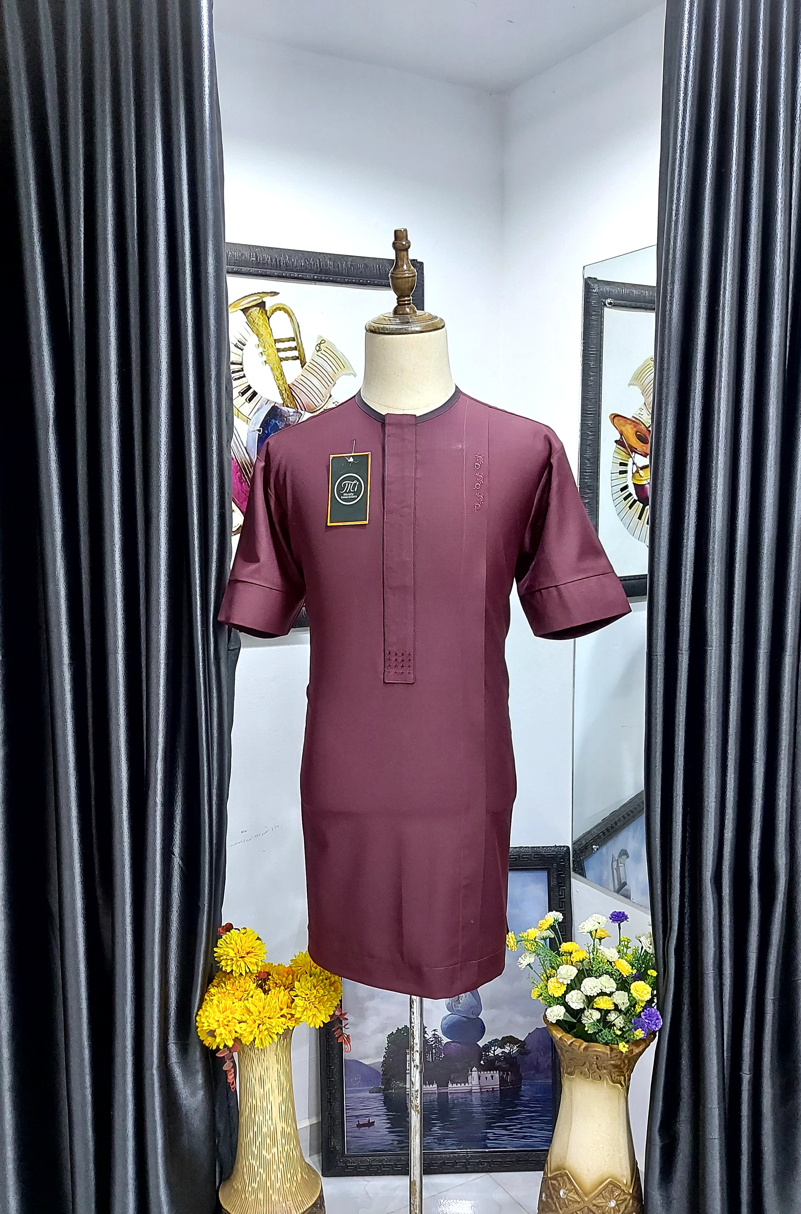 Men's Short Sleeve African Kaftan