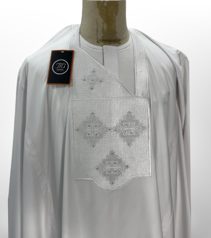 White Traditional Agbada