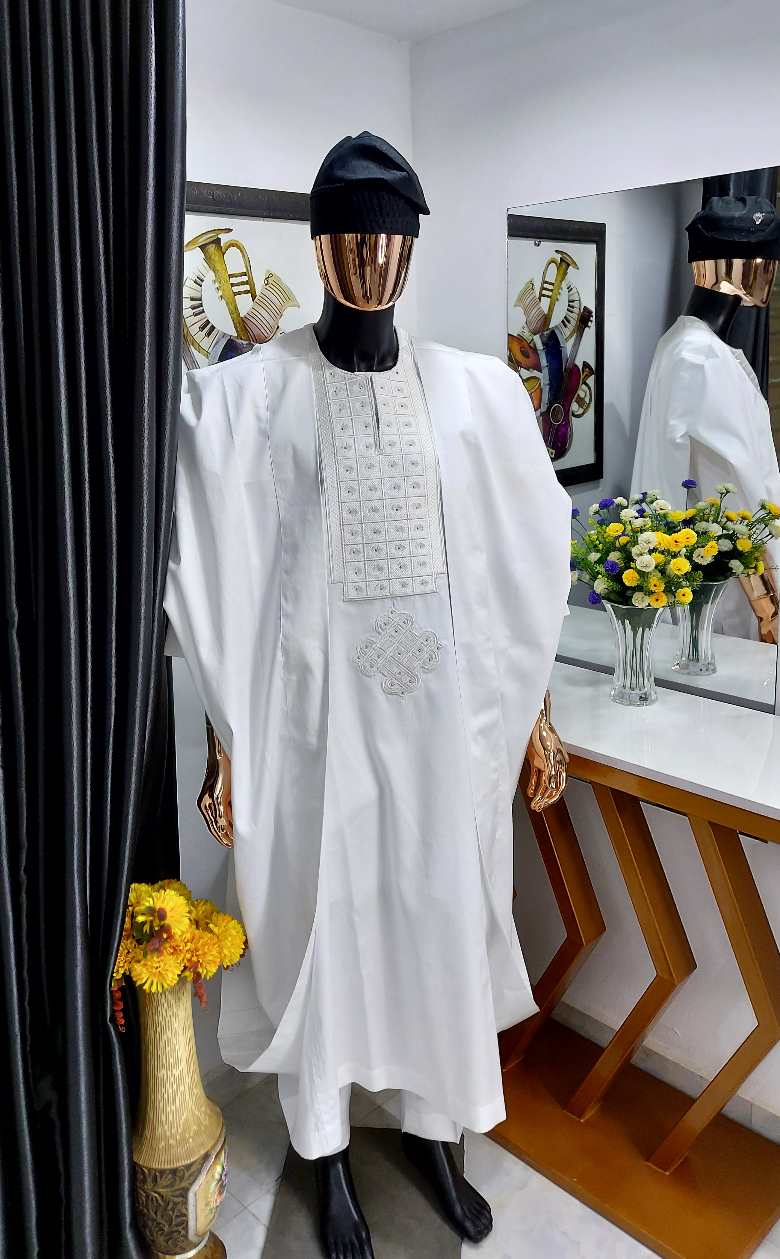 Traditional White Agbada