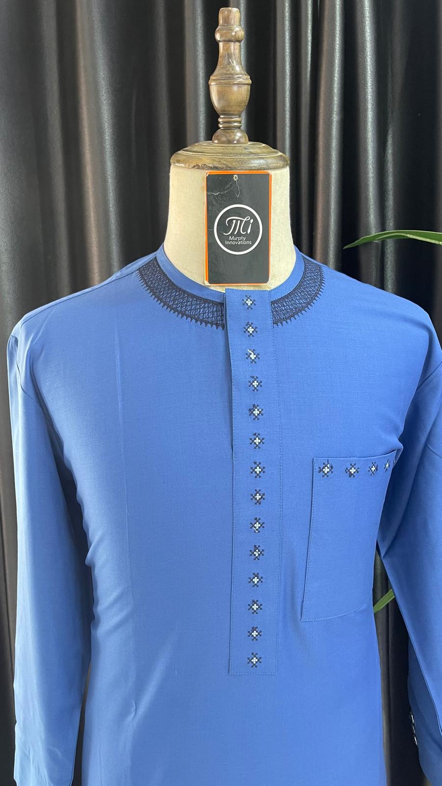 Men's Blue Traditional Kurta