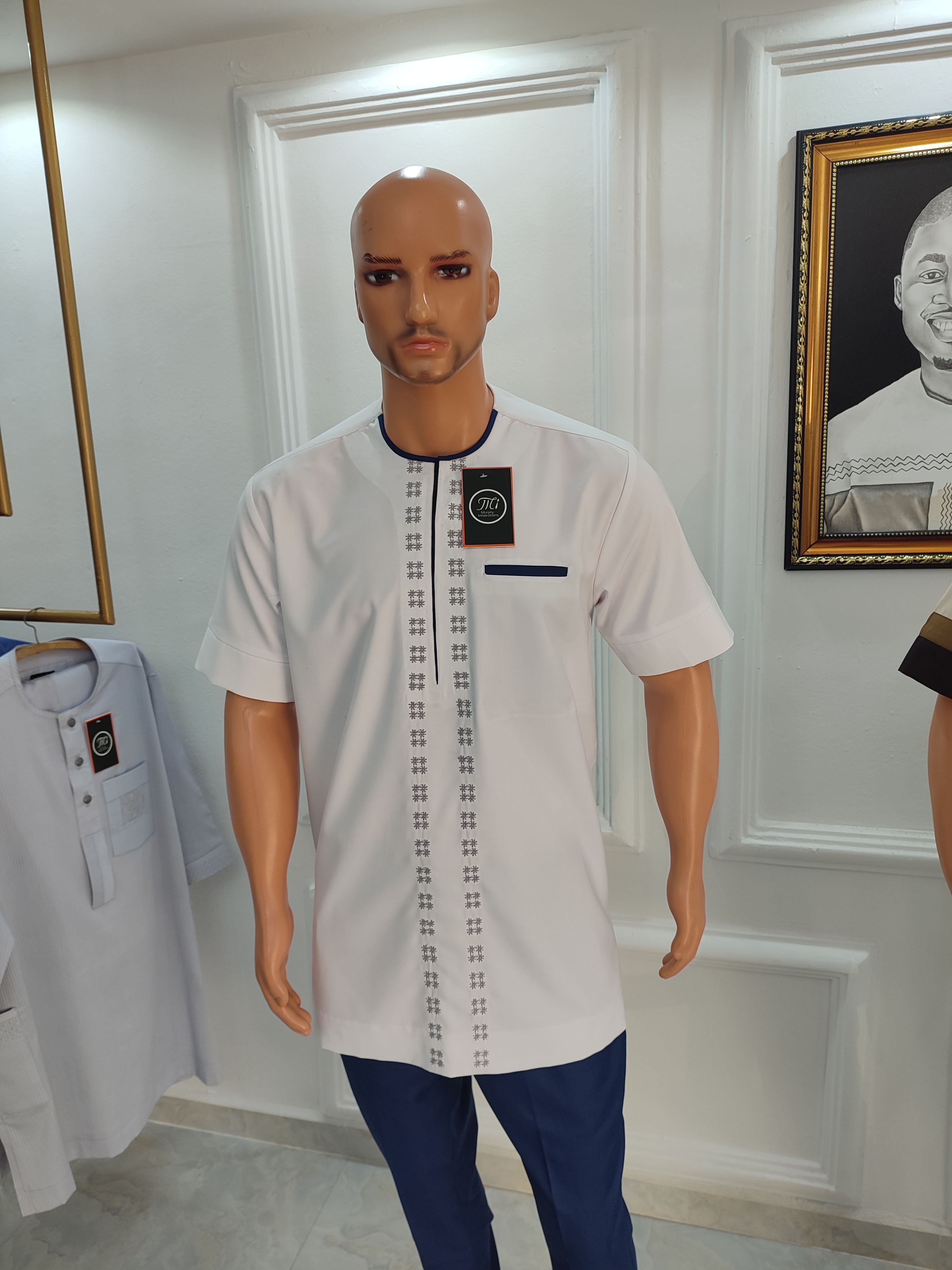 White Kaftan Shirt for Men