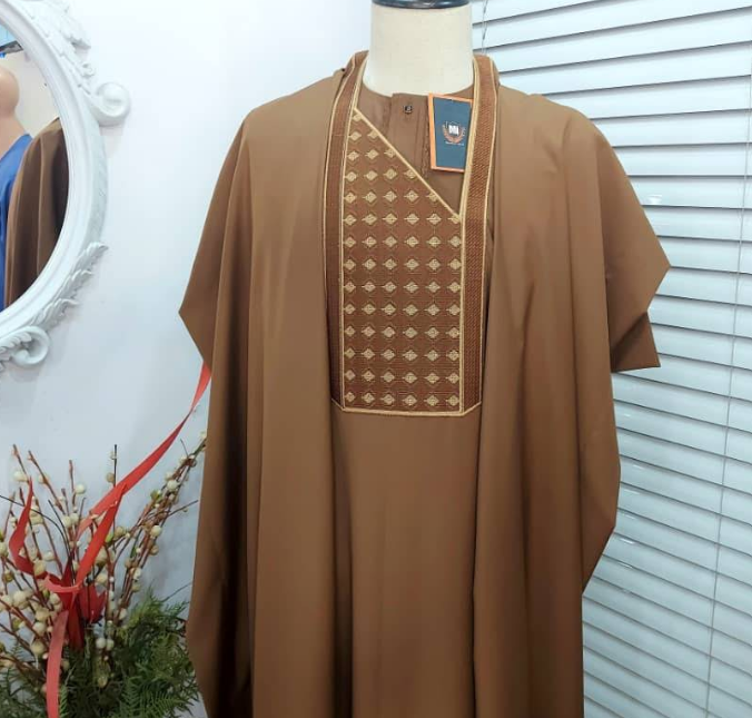 Elegant Brown Agbada