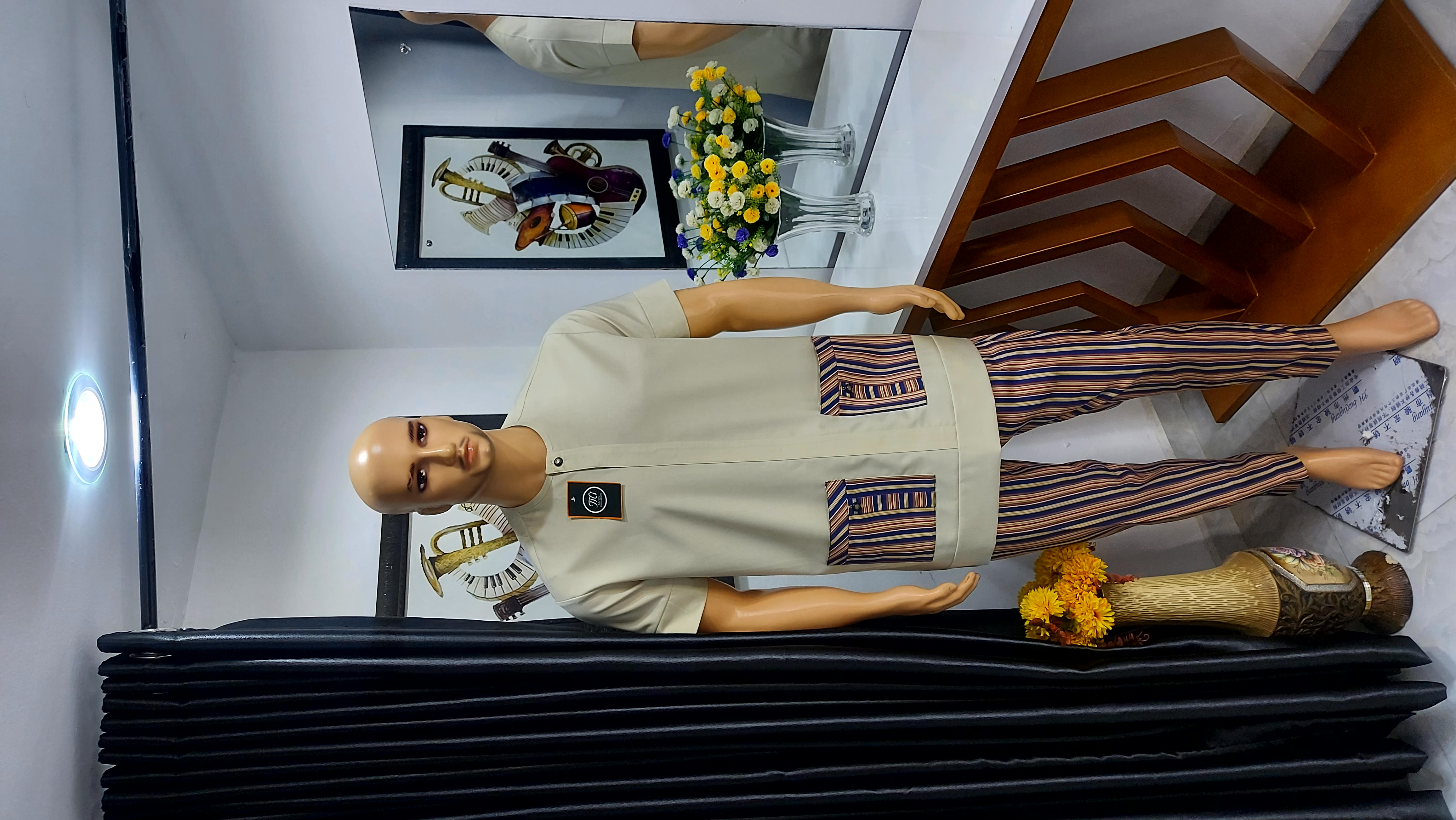 Men's Traditional African Two-Piece Set