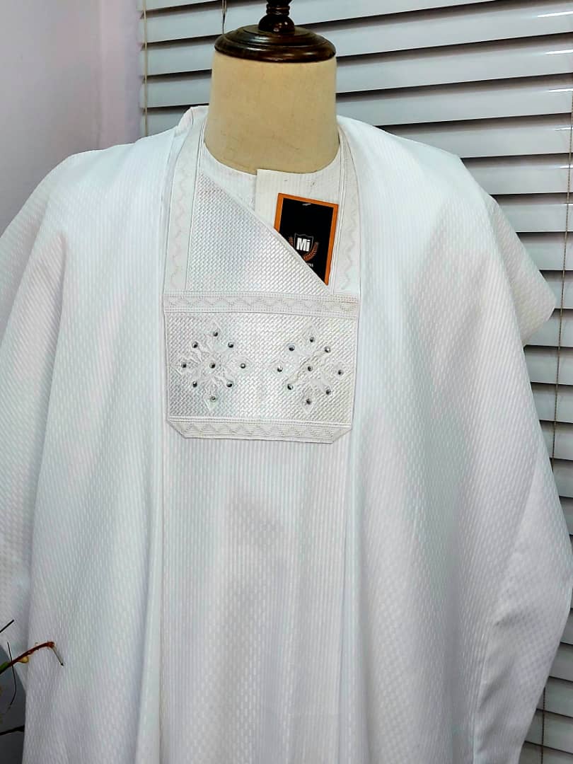 Traditional White Agbada