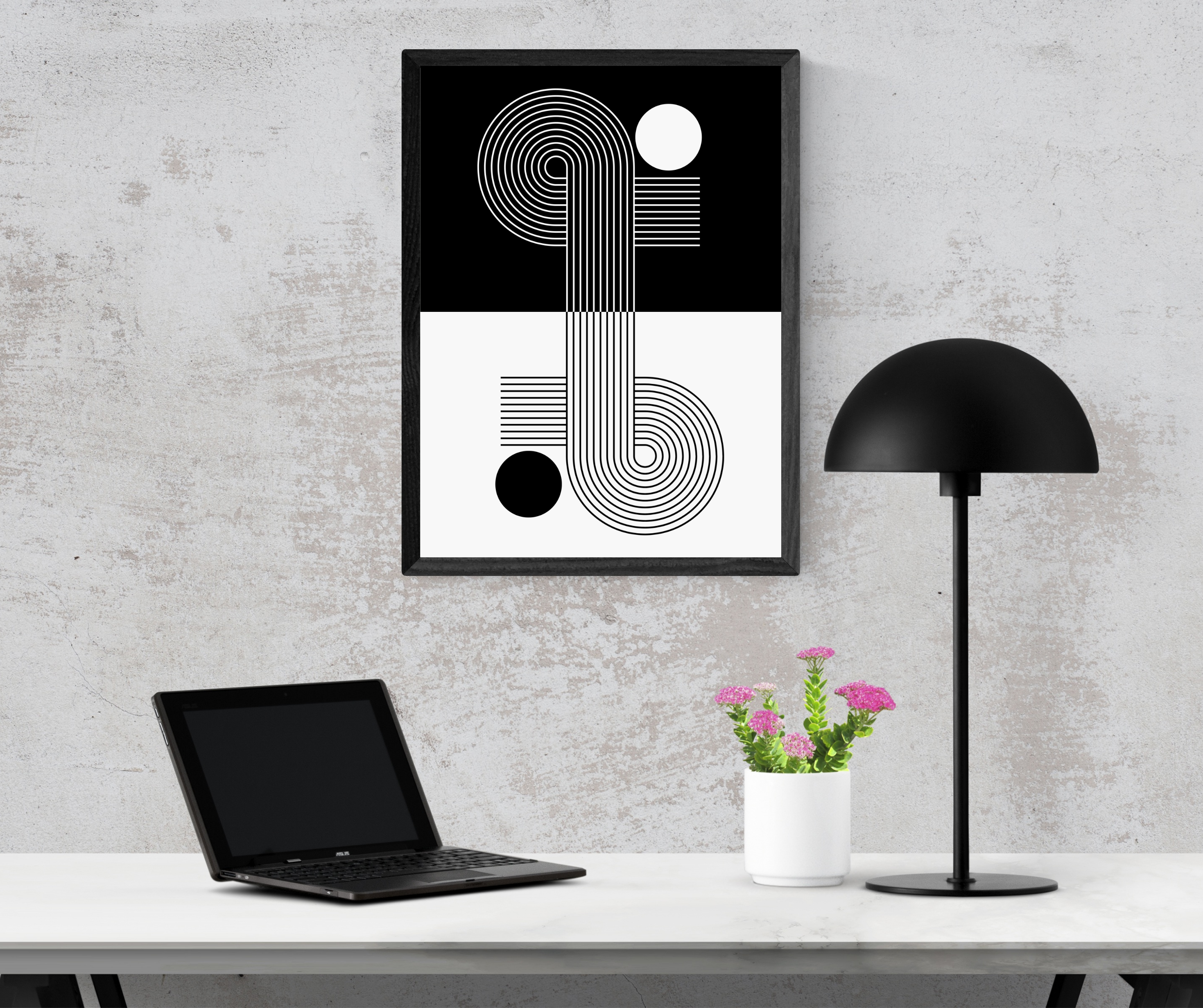 Black & White Geometric Wall Art