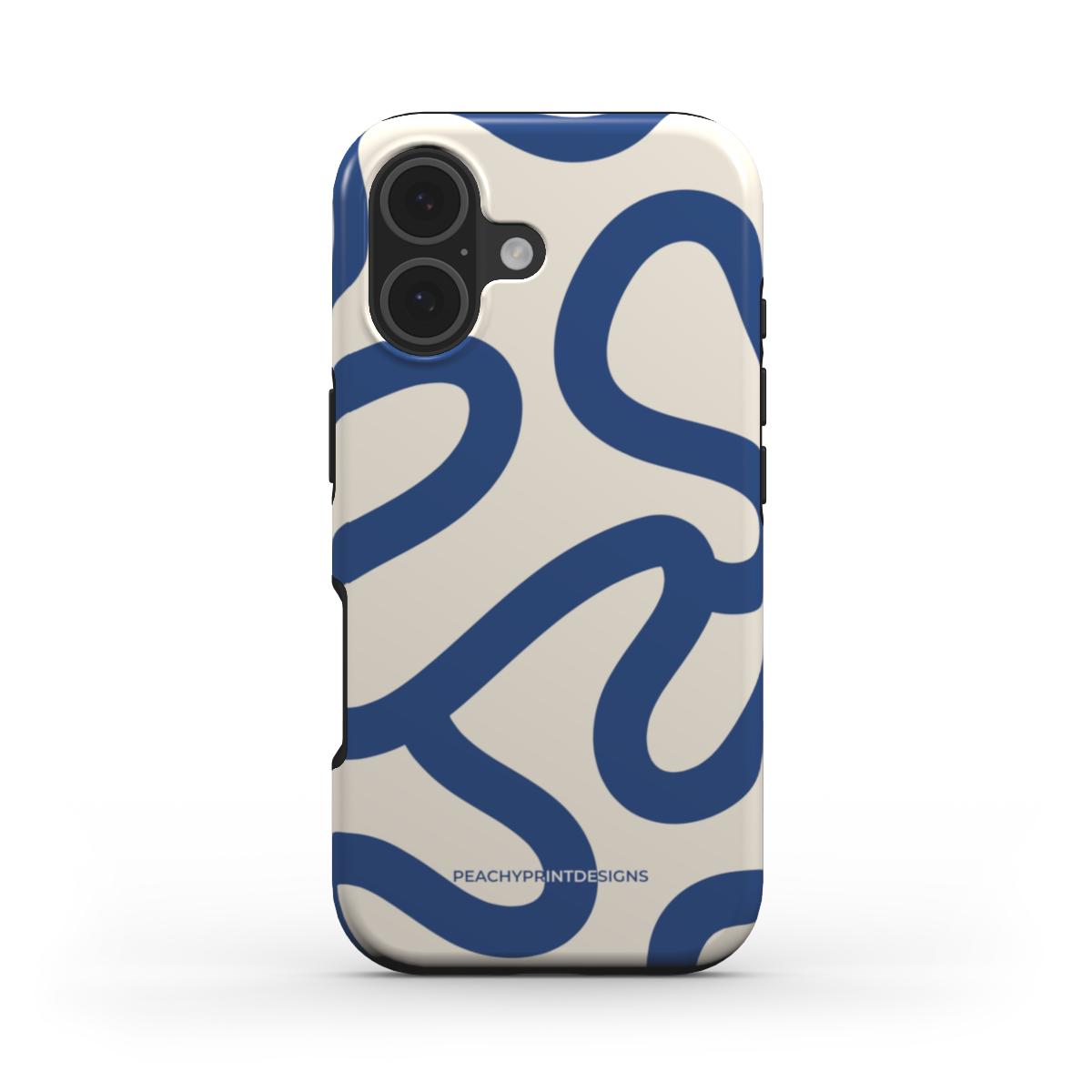 Highway Tough Phone Case (Cream&Blue)
