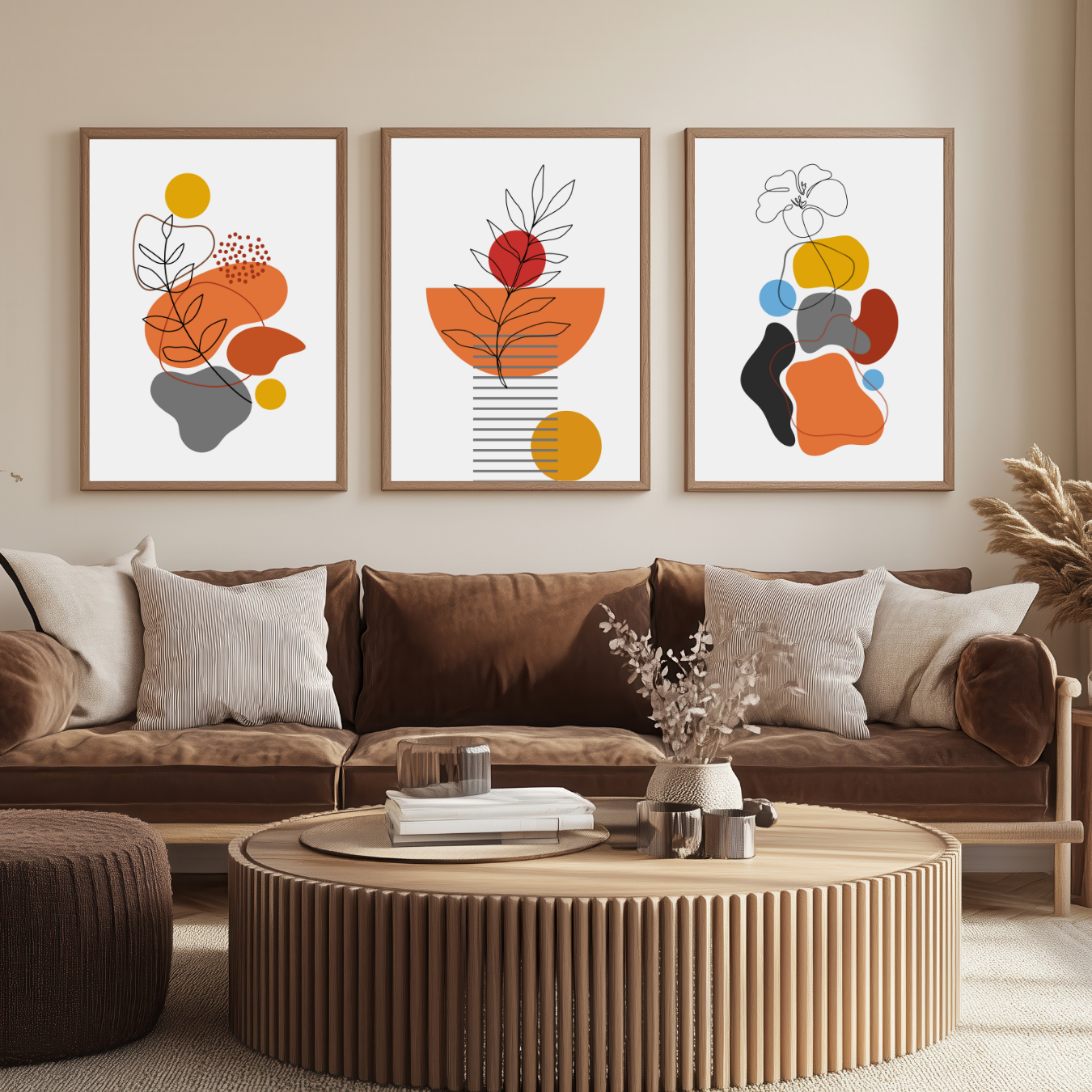 Modern Abstract Wall Art | Orange
