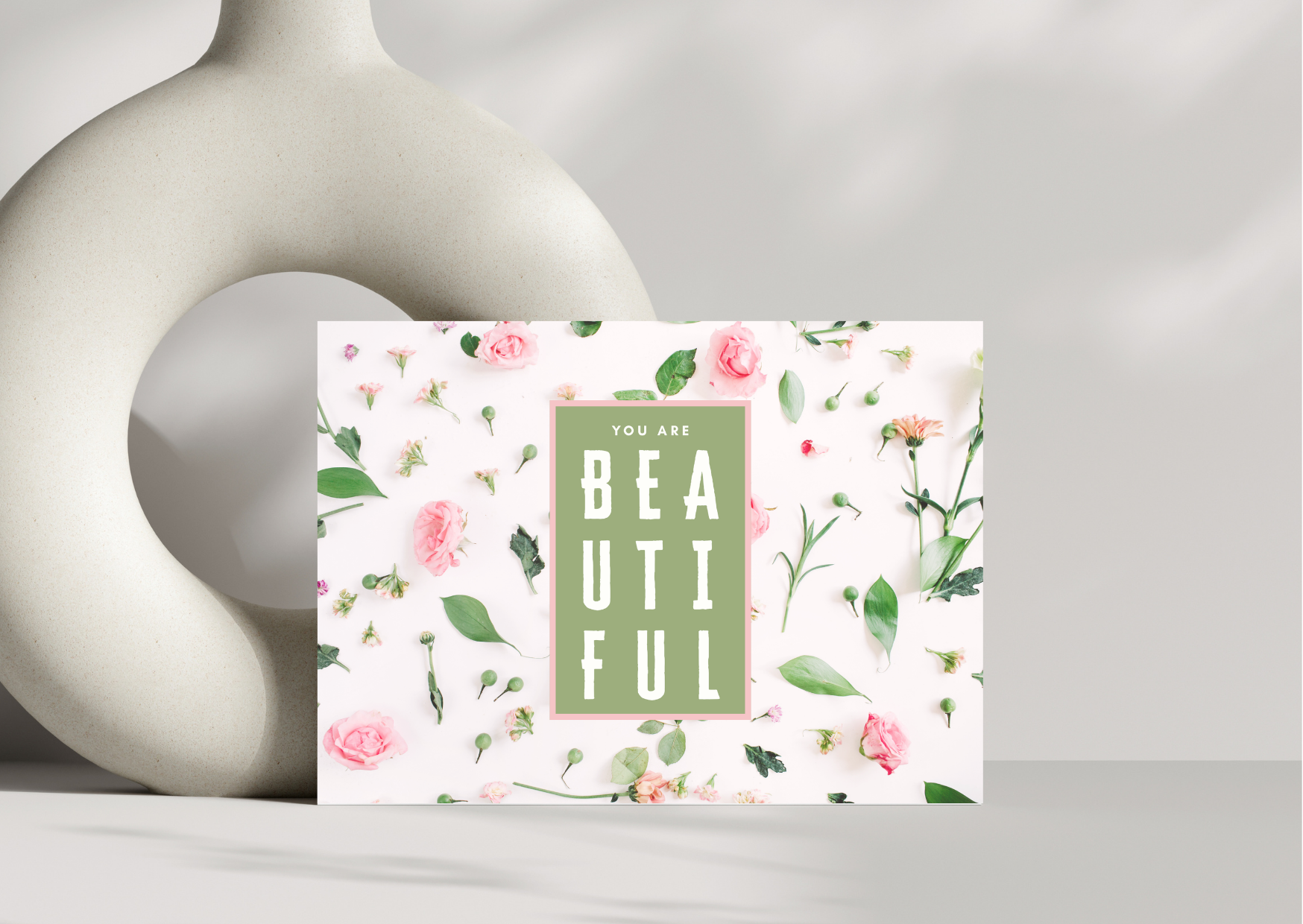 'You Are Beautiful' Pack of 6 Note cards - 2 Designs