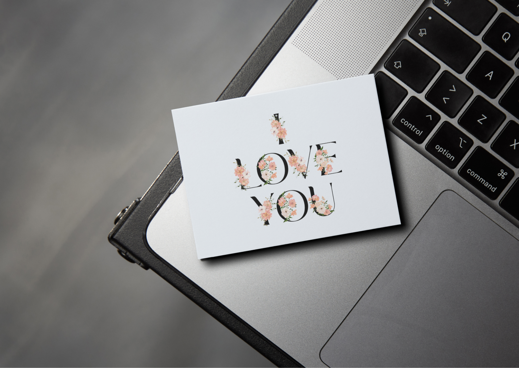 Floral 'I Love You' Pack of 6 Note Cards