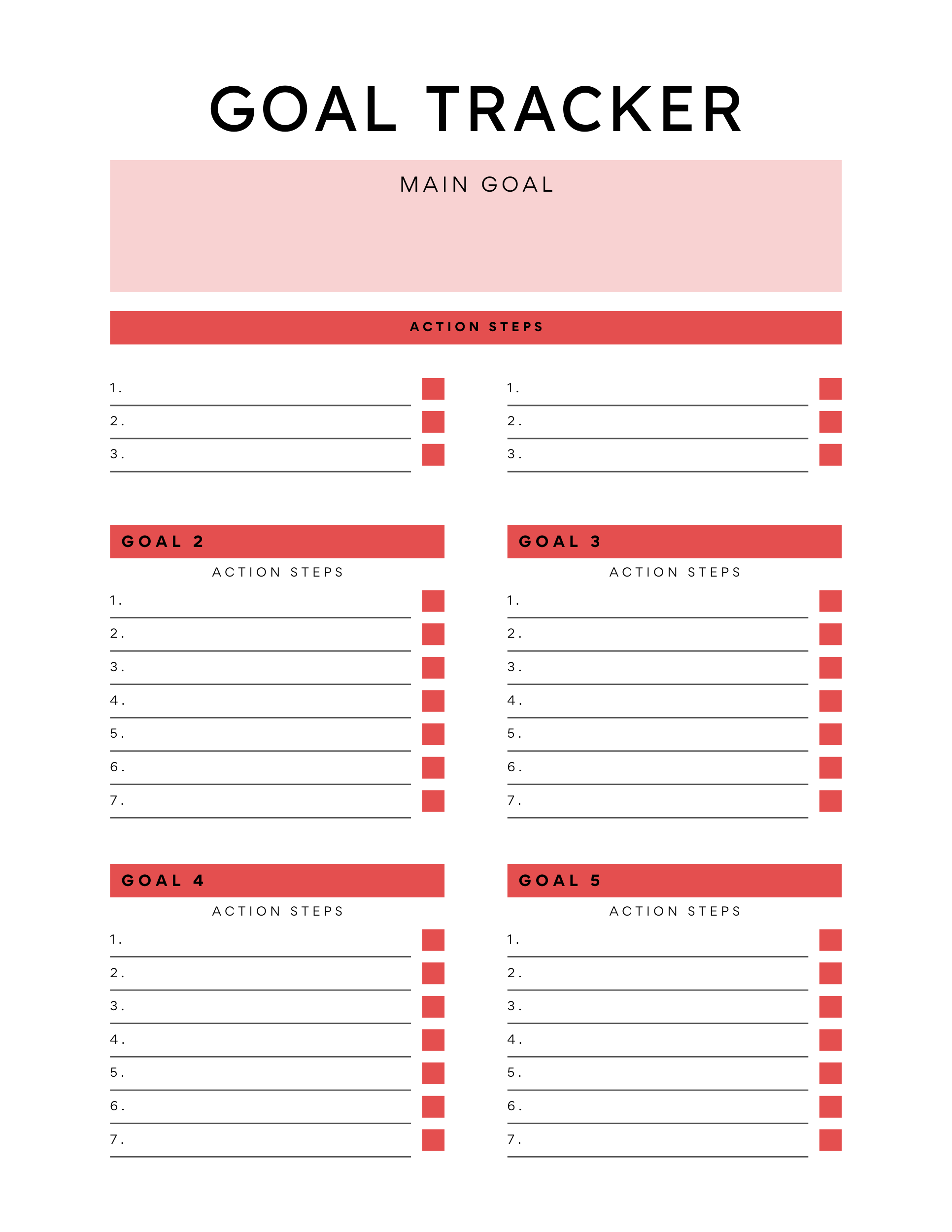 FREEBIE | 30+ page Goal Planner Printable Set