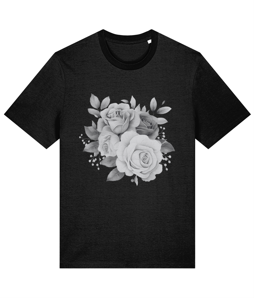 Floral Roses T-Shirt | Organic Cotton