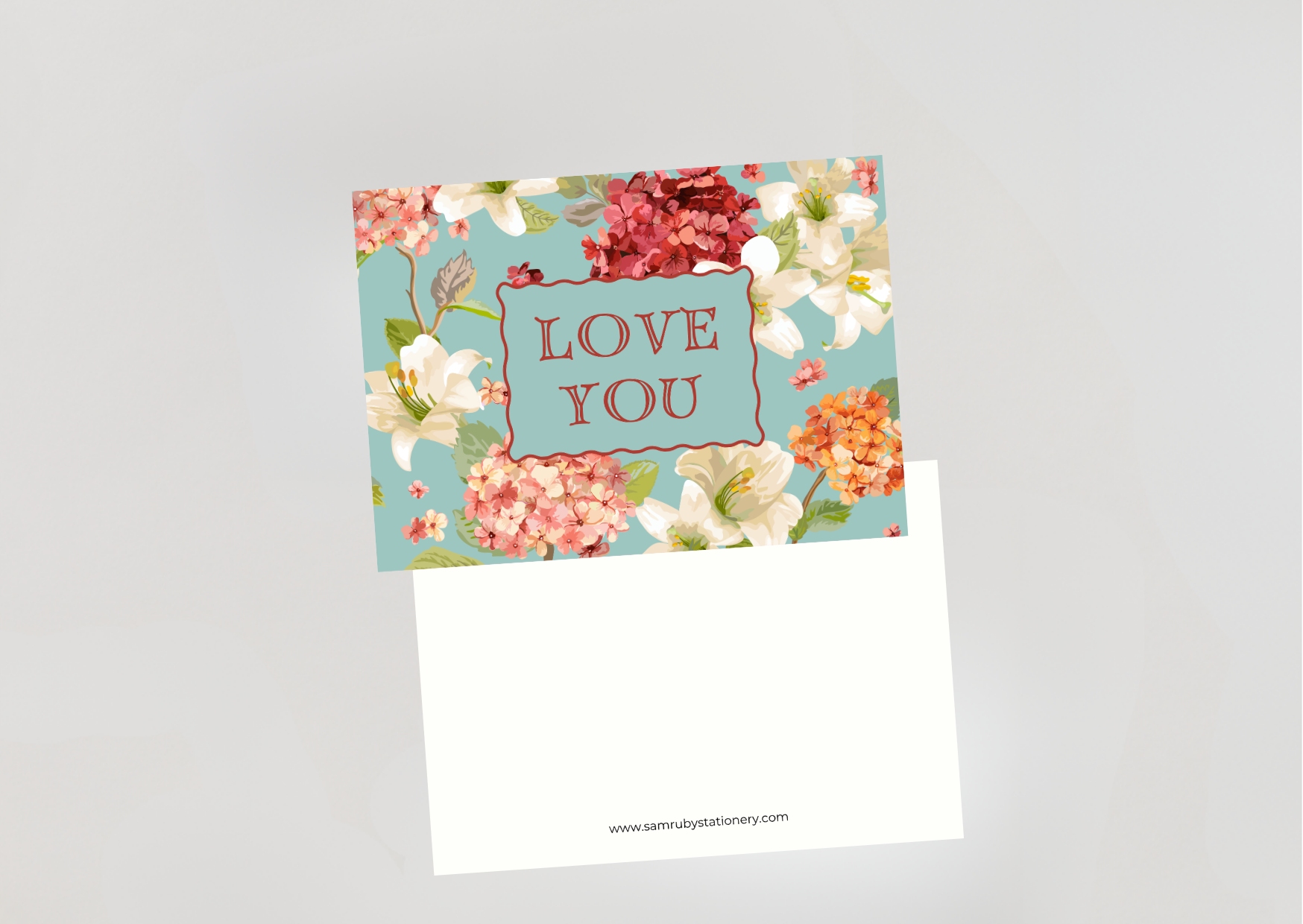 Floral Love You Pack of 6 Note Cards