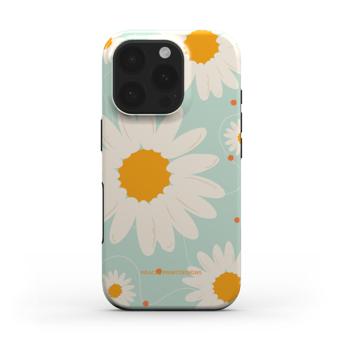 Daisies Tough Phone Case (L/Green)