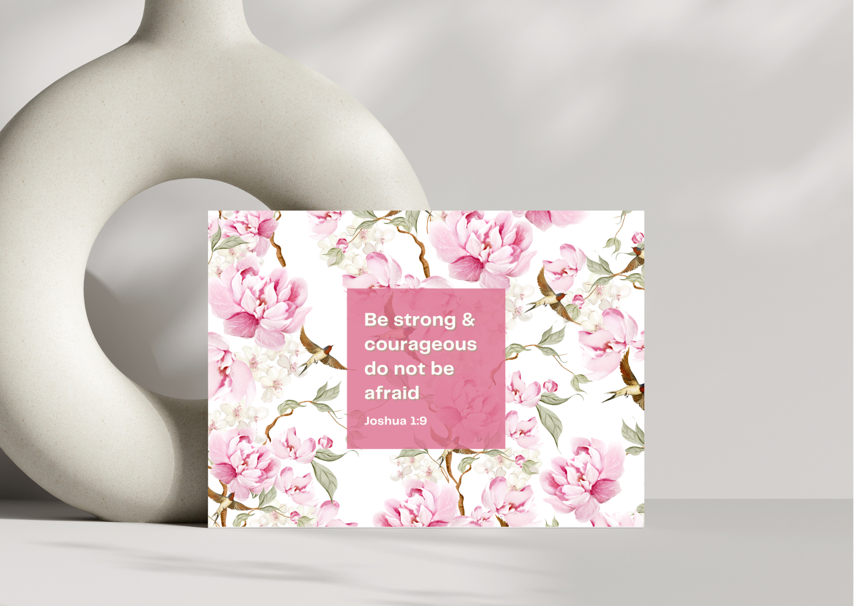 Joshua 1:9 Pack of 6 Motivational Note Cards