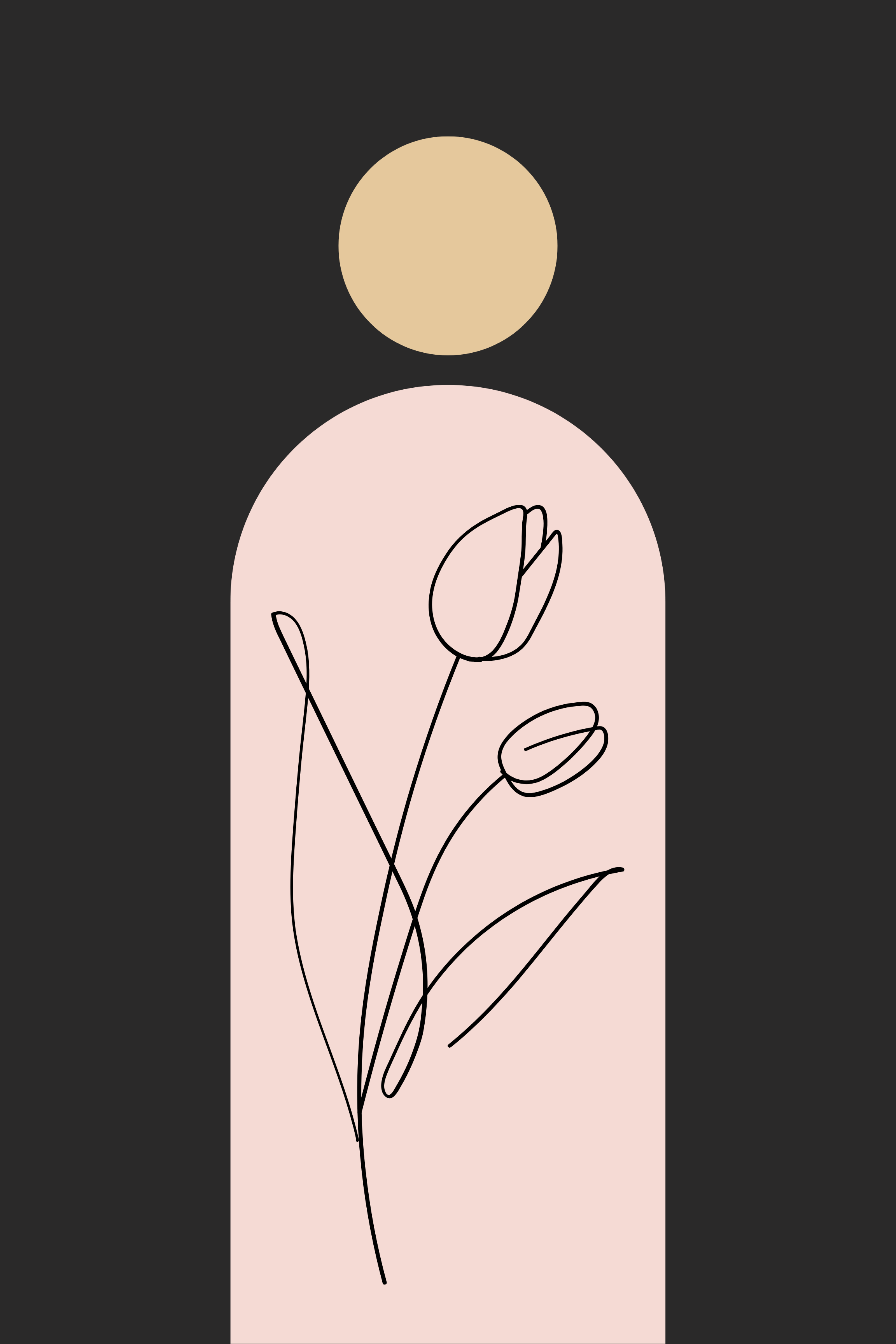 Black and Soft Pink Modern Posters