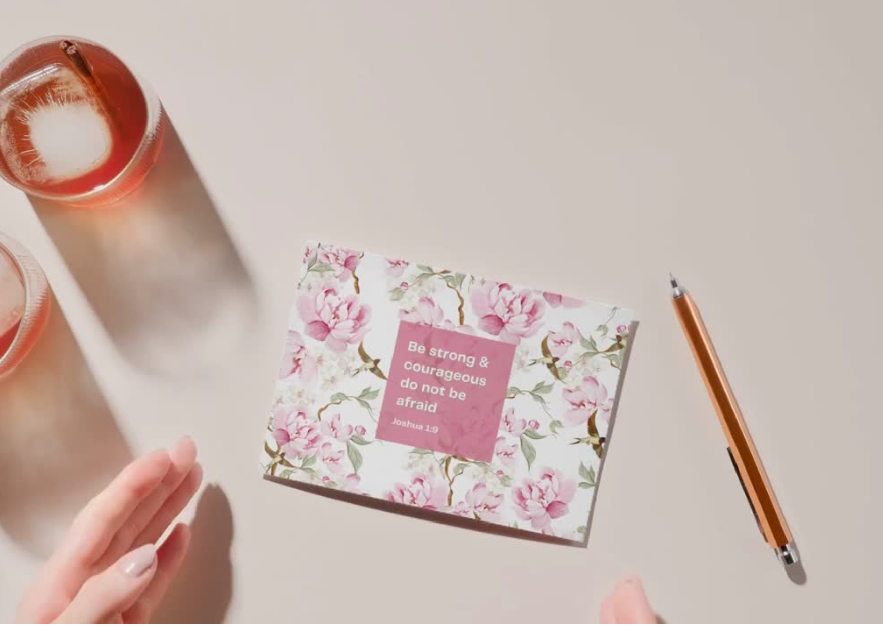 Joshua 1:9 Pack of 6 Motivational Note Cards