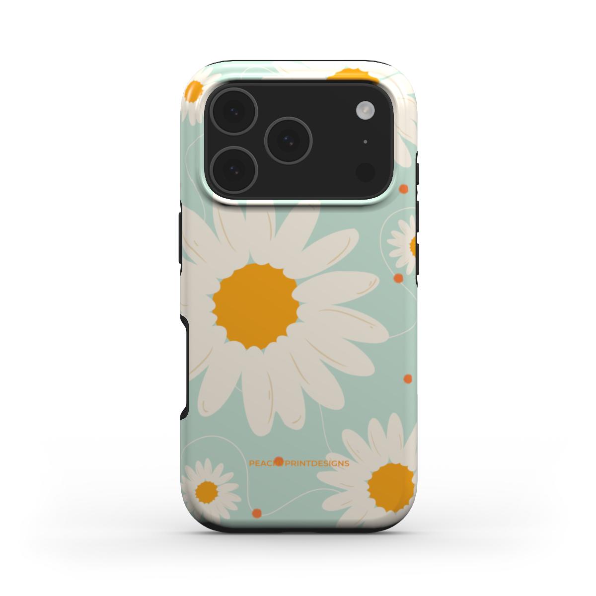 Daisies Tough Phone Case (L/Green)