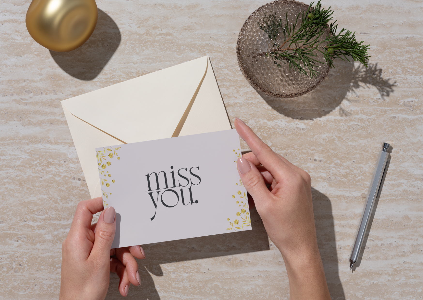 Miss You Pack of 6 Note Cards