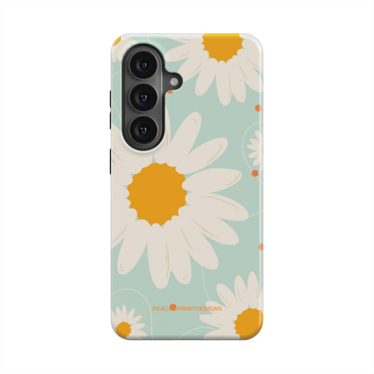 Daisies Tough Phone Case (L/Green)