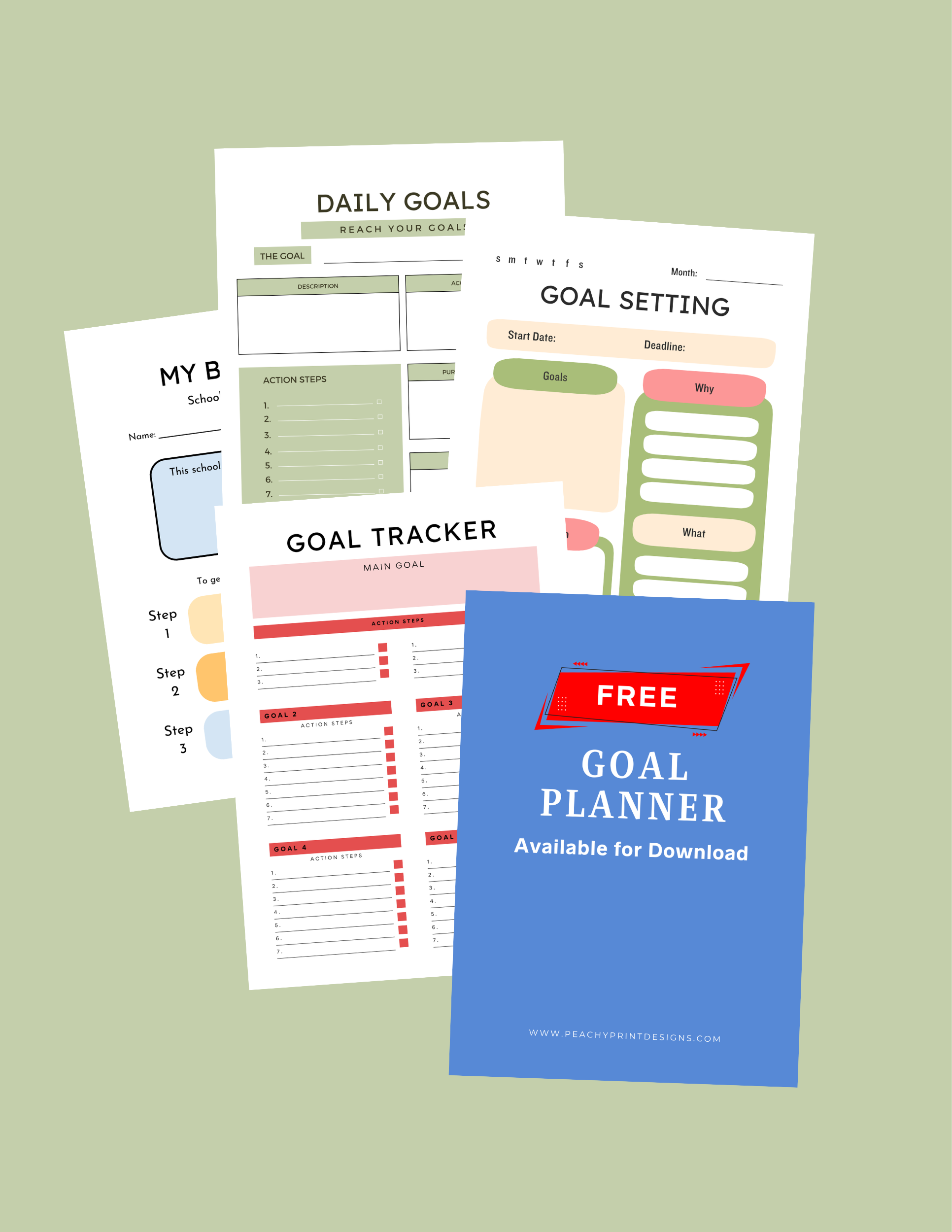 FREEBIE | 30+ page Goal Planner Printable Set