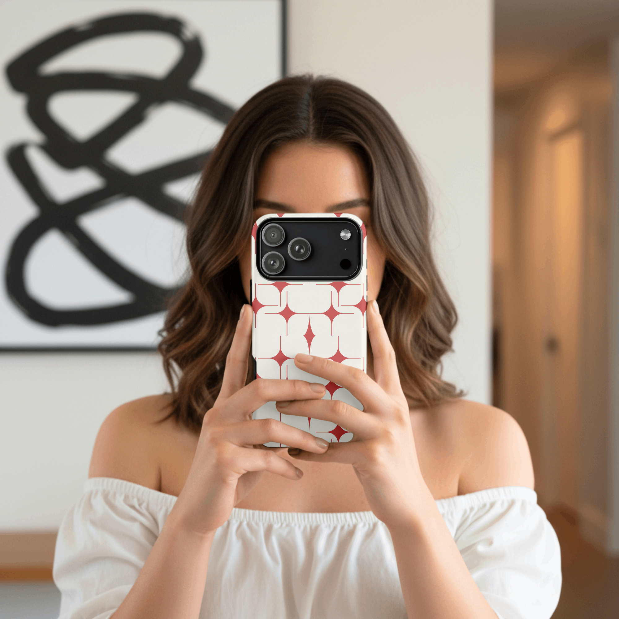 Red Sparkle Tough Phone Case