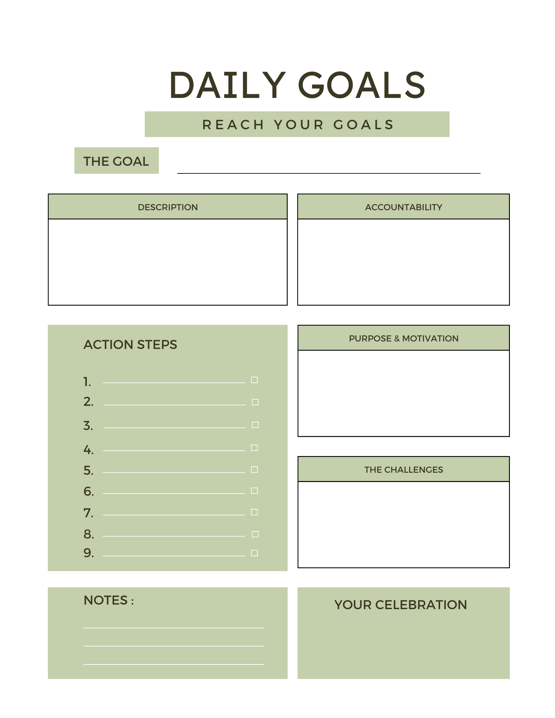 FREEBIE | 30+ page Goal Planner Printable Set
