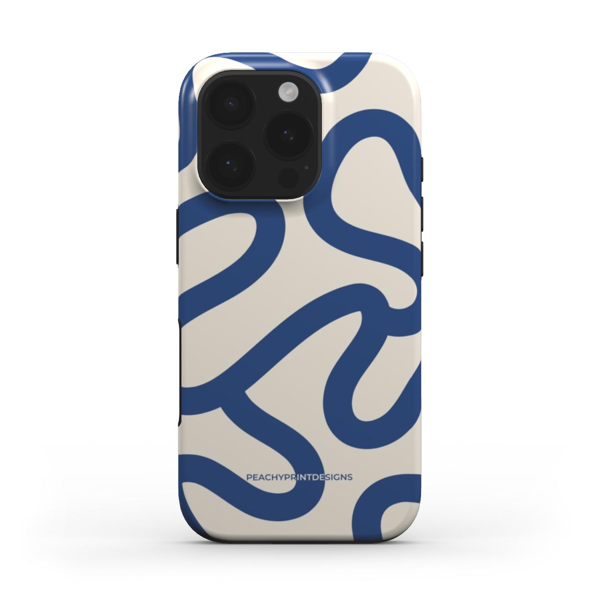Highway Tough Phone Case (Cream&Blue)