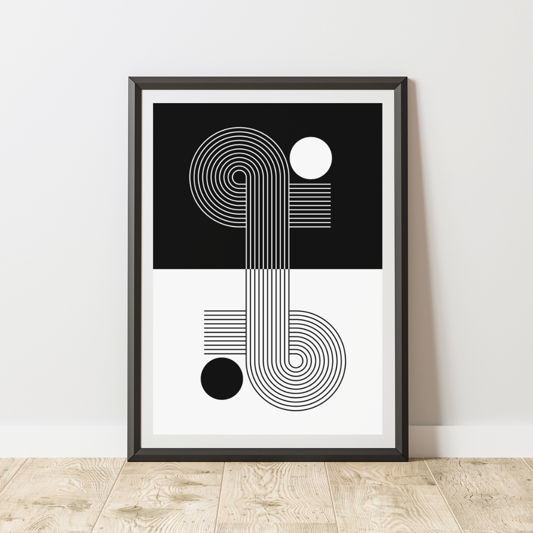 Black & White Geometric Wall Art