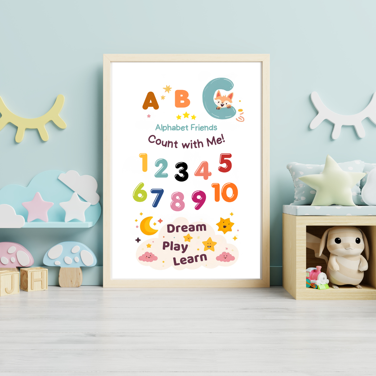 10% OFF | Kids Numbers Educational Poster
