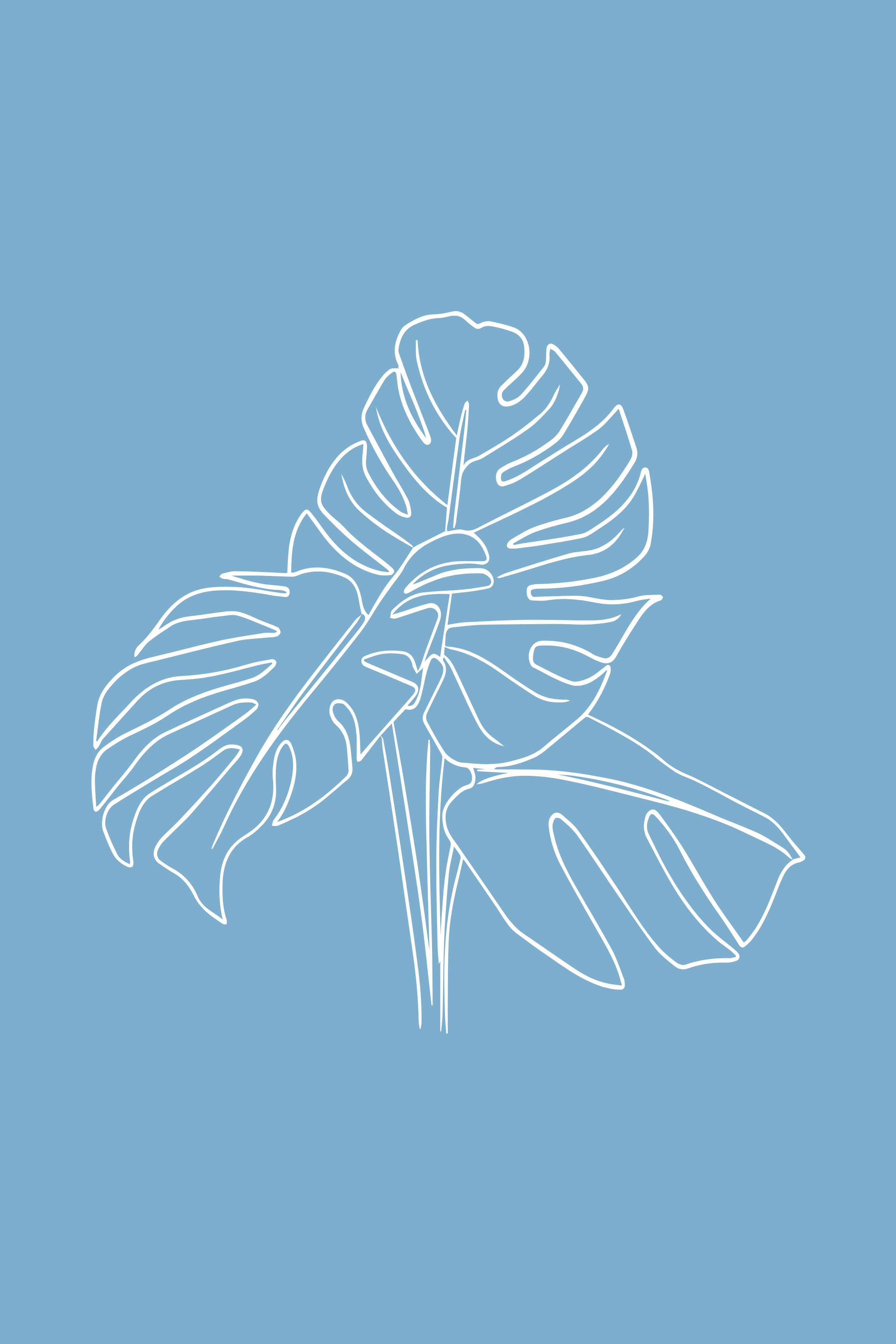 Minimalist Leaf Art Prints with Teal Background