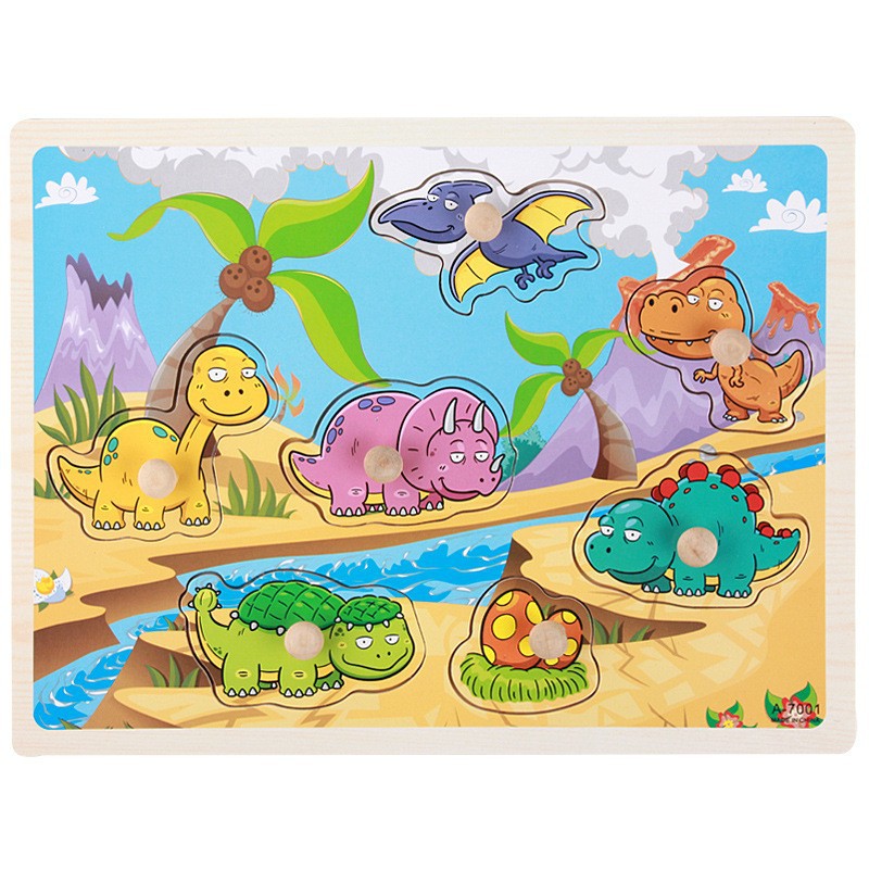 Dinosaur Adventure Wooden Peg Puzzle