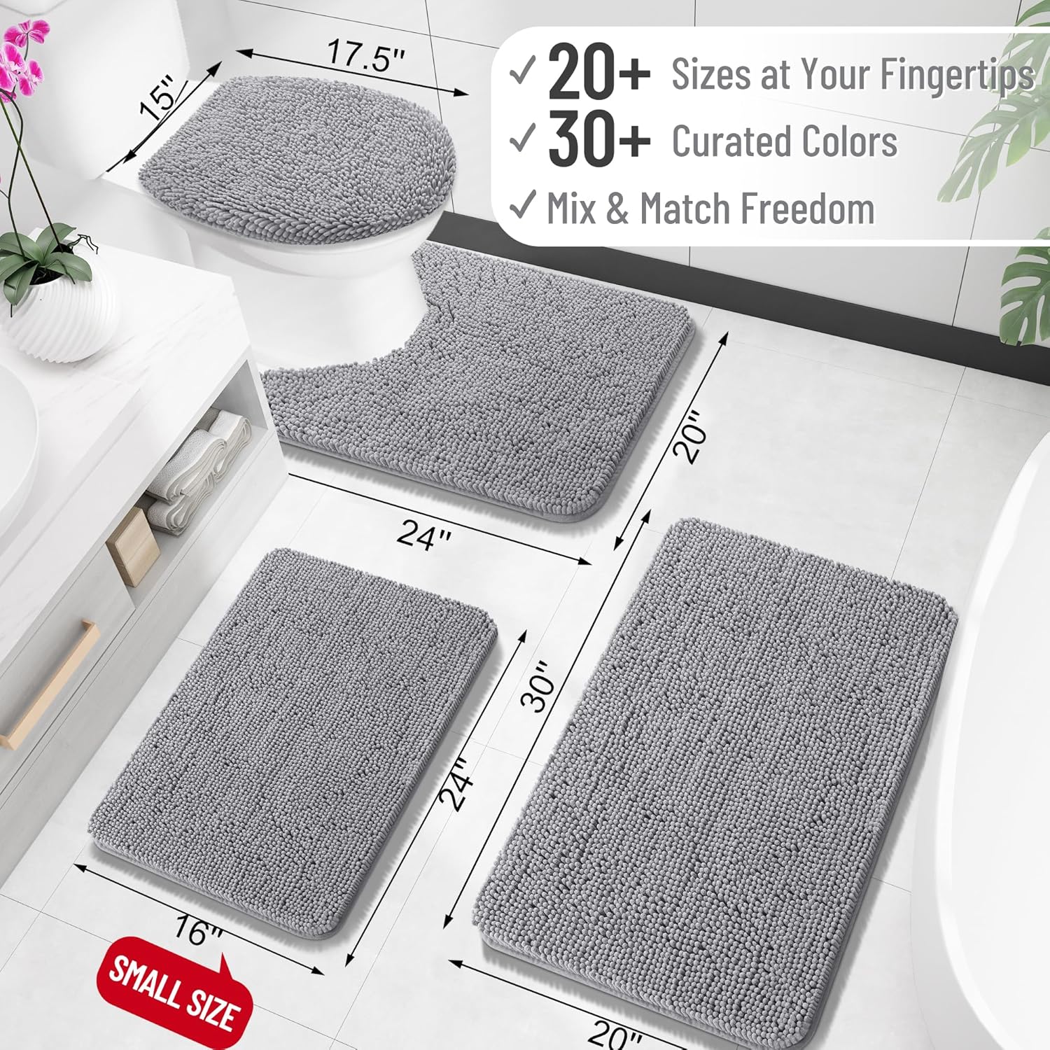 Soft Grey Bath Mat