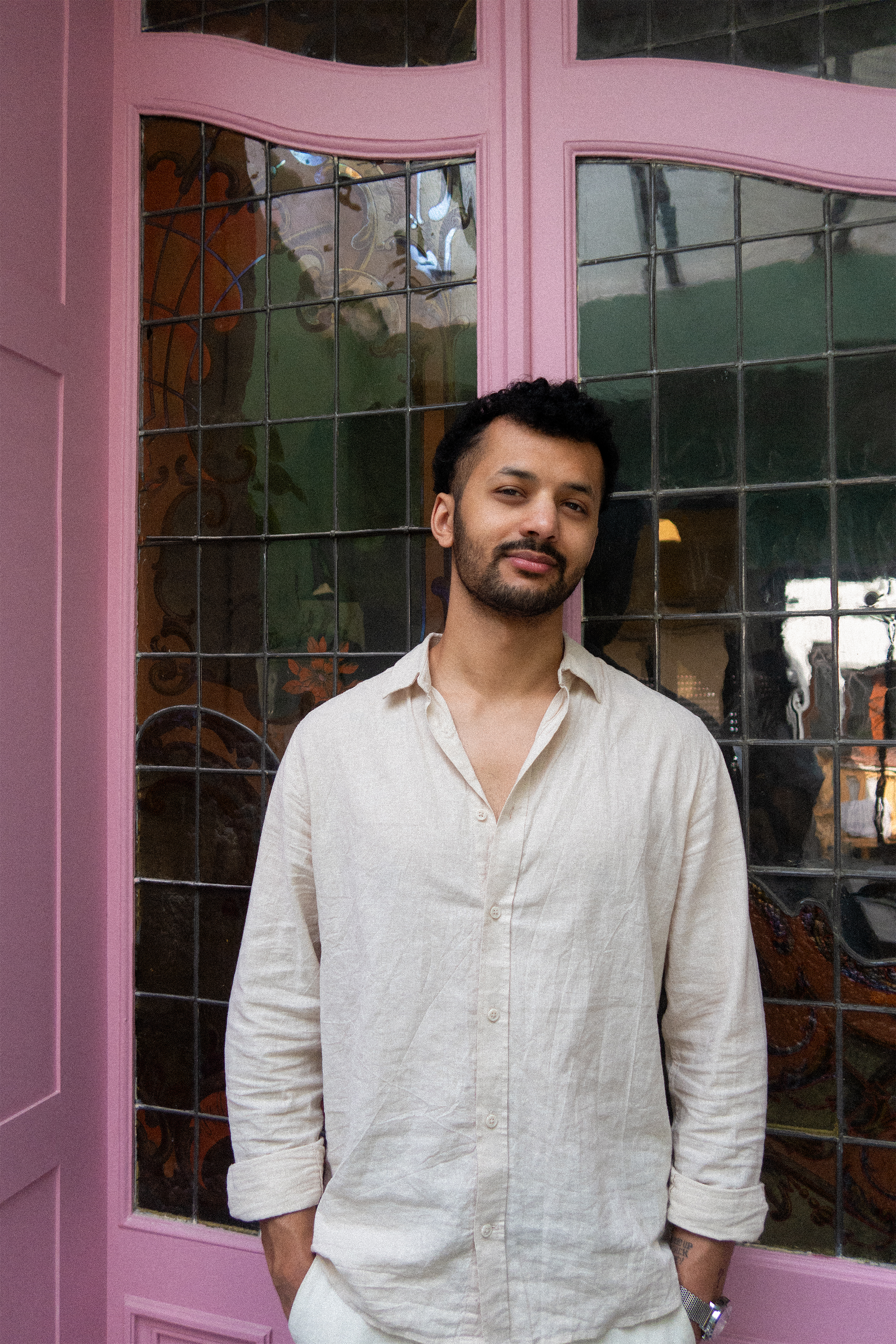 The black and white shirt