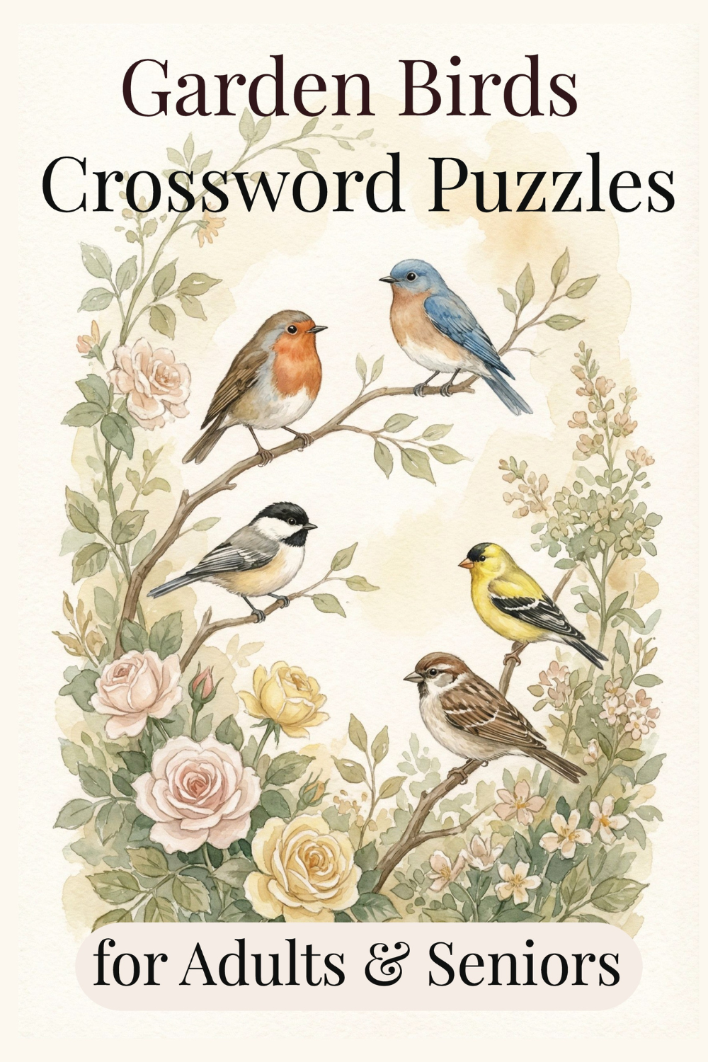 Garden Birds Crossword Puzzles for Adults & Seniors