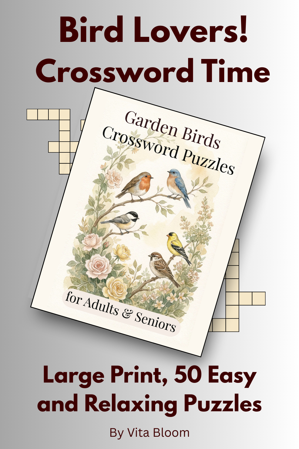 Garden Birds Crossword Puzzles for Adults & Seniors