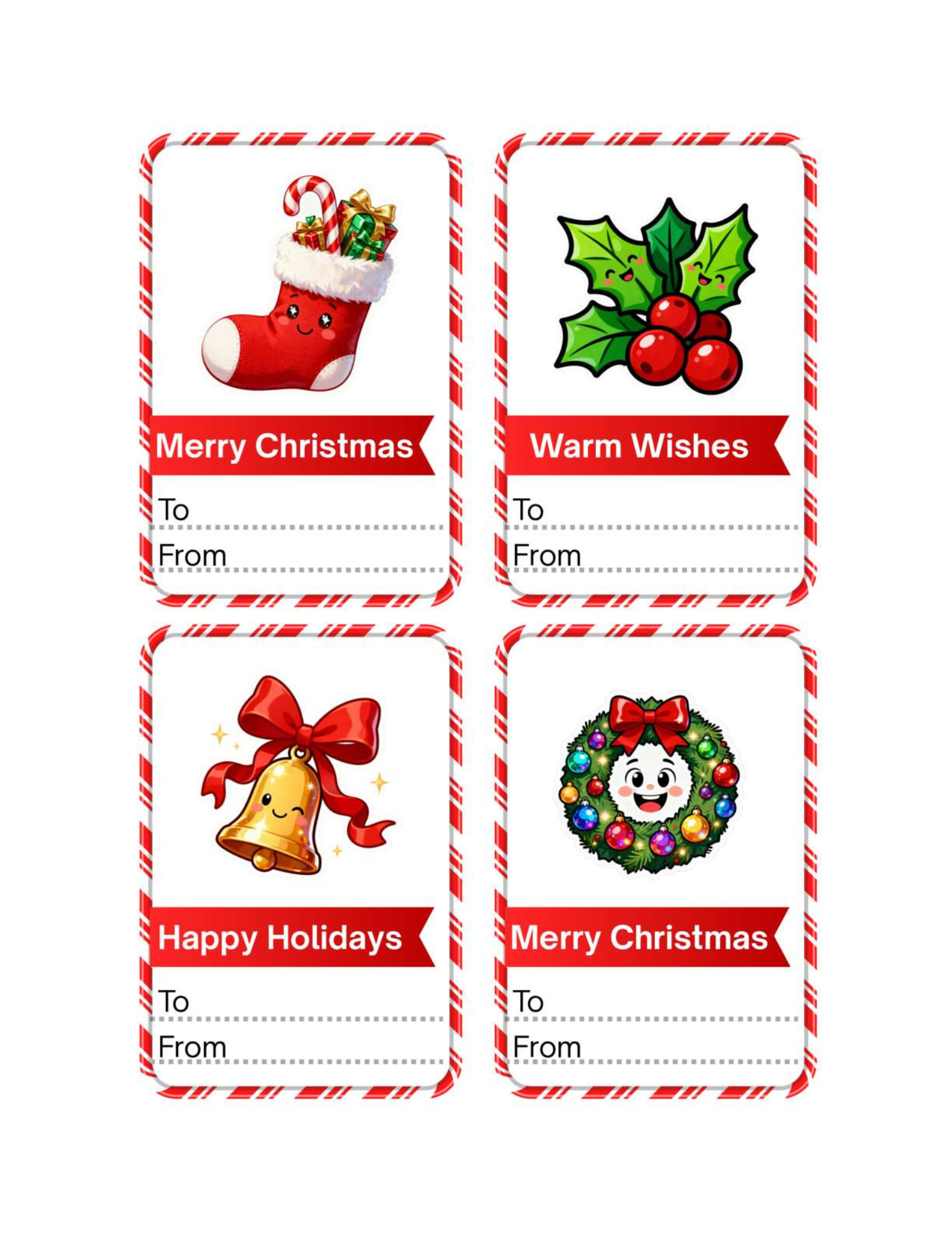 Printable Christmas Gift Tags | Vintage, Animals, Sweets & Cozy Moments | DIY Gift Wrapping PDF