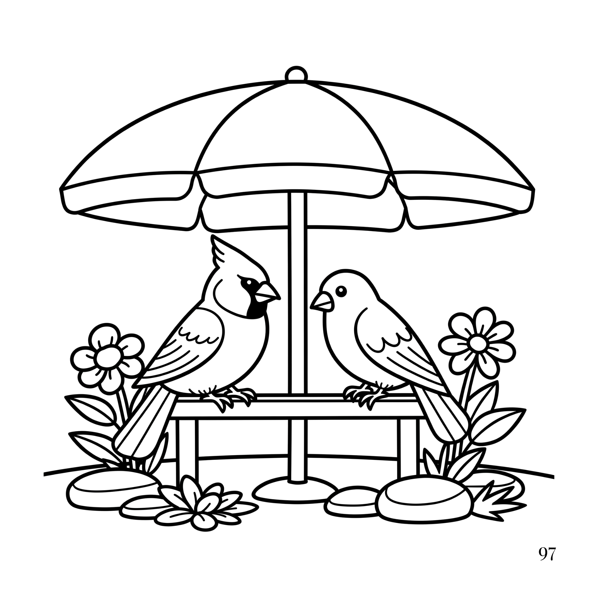 Bold & Easy  Garden Birds Coloring Book for Seniors