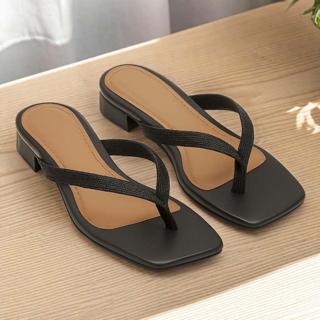 Sandália Feminina  Saltinho Baixo 