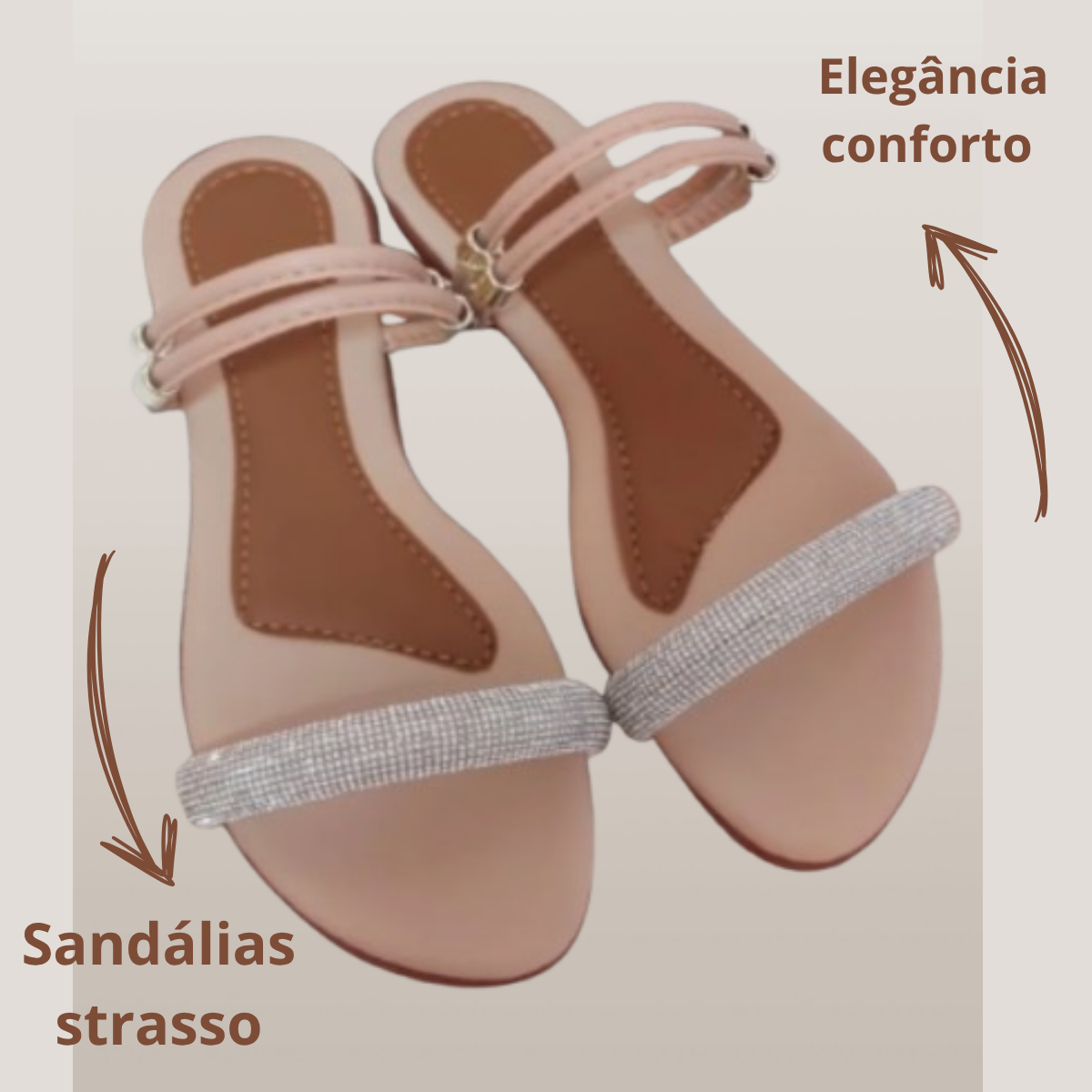 Sandálias com strass