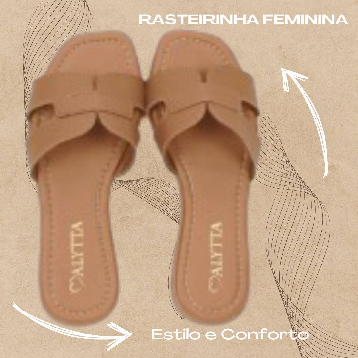 Sandálias rasteiras femininas