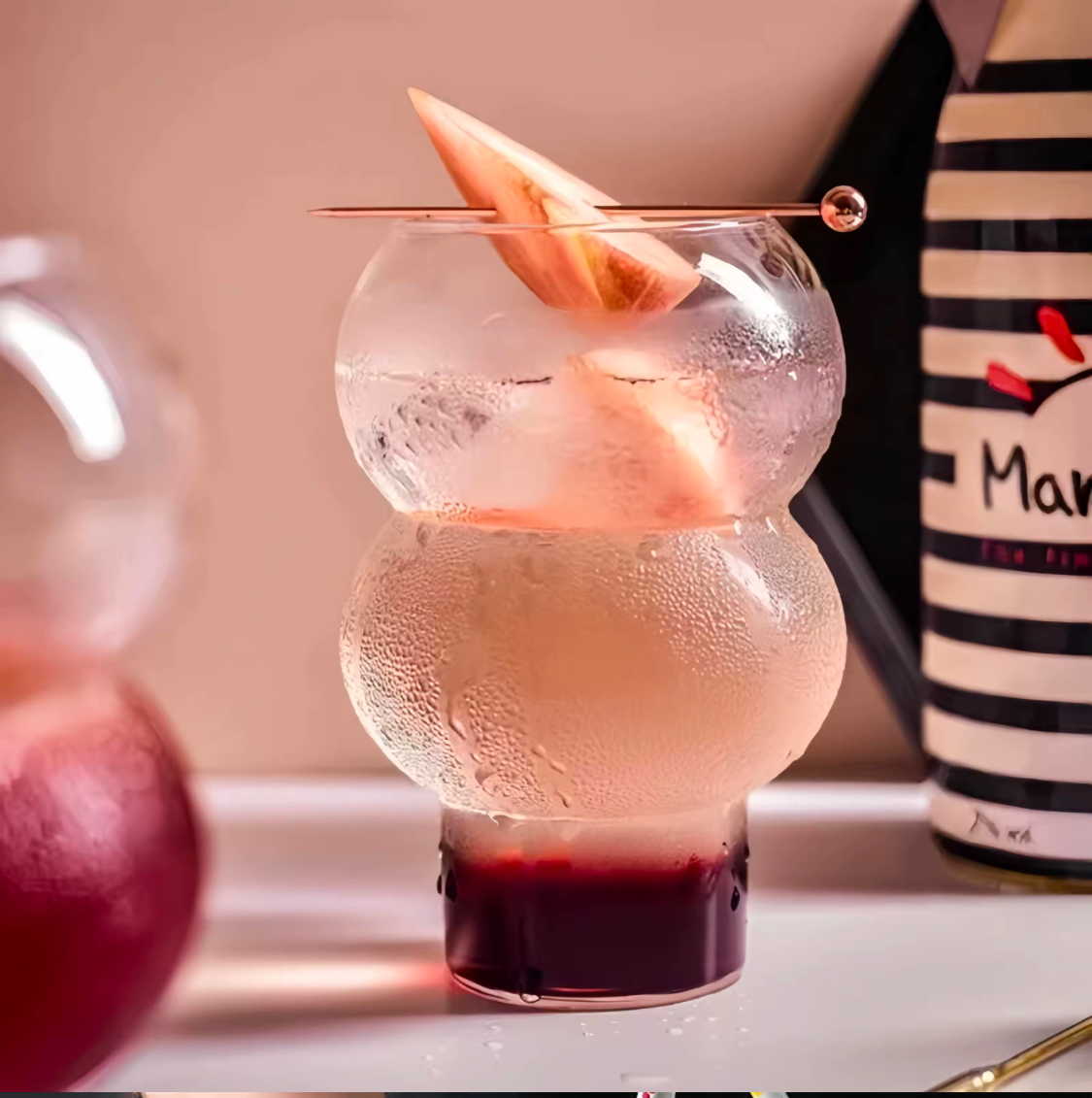 Designer Double-Bubble Glass Tumbler