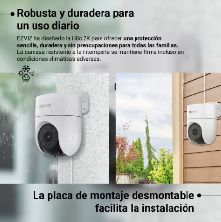 H8c Ezviz – Cámara de seguridad Wi-Fi 360º para Exteriores