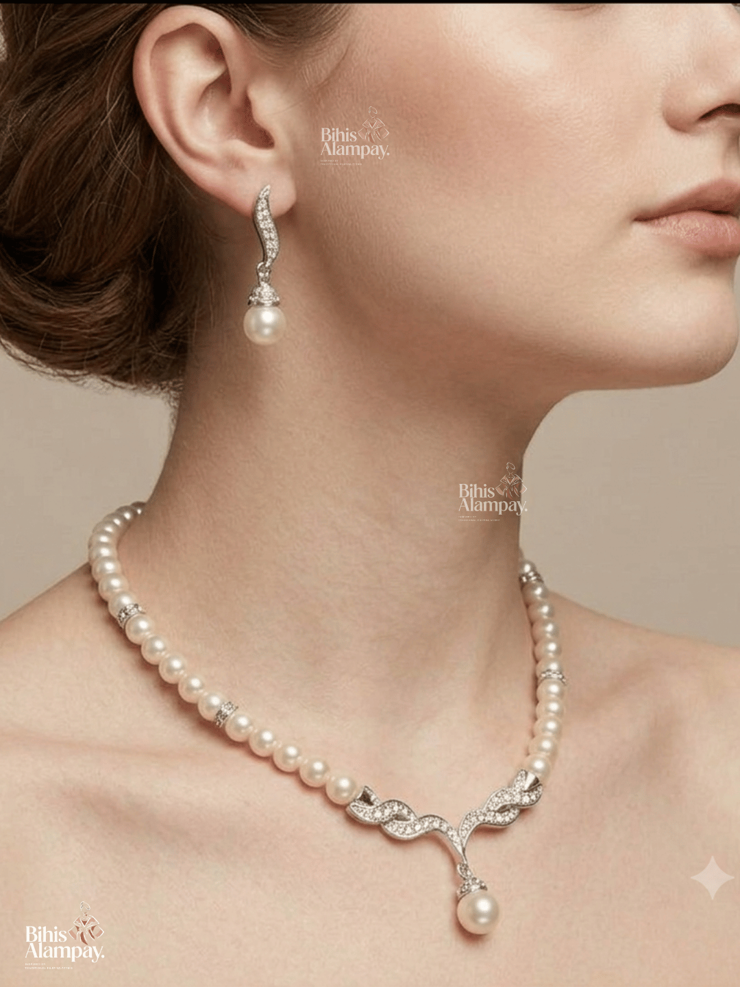 Sinag Pearl Set- silver