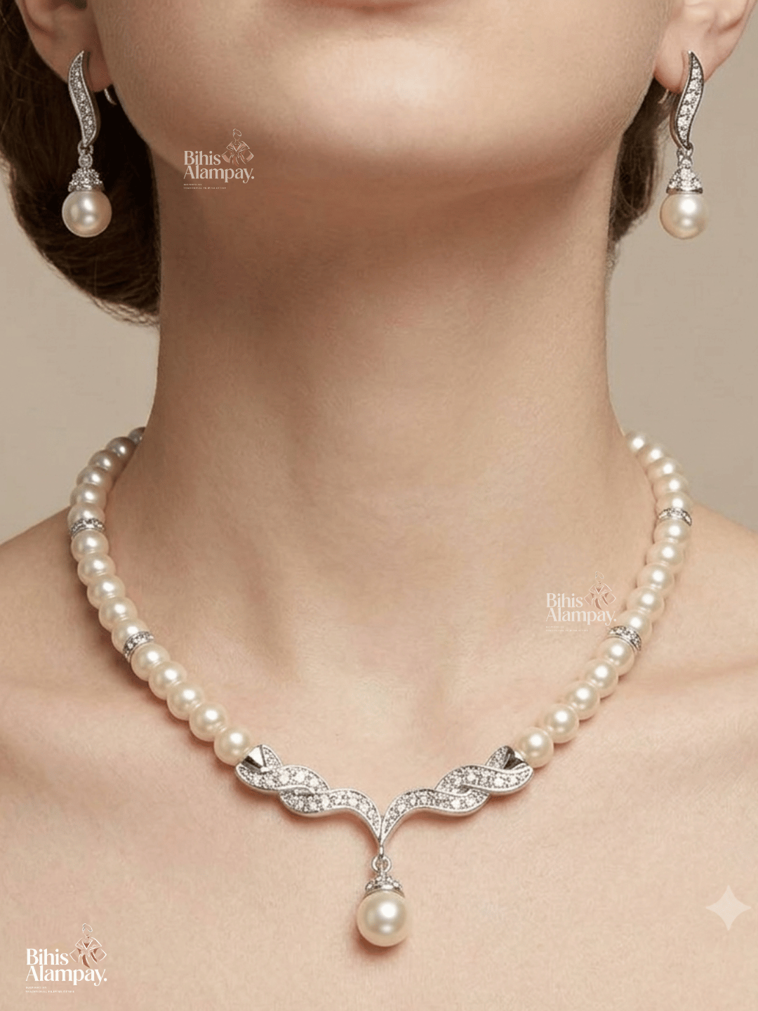 Sinag Pearl Set- silver